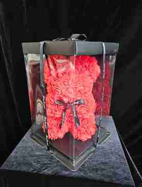 Teddy Bear Preserved Forever Roses
