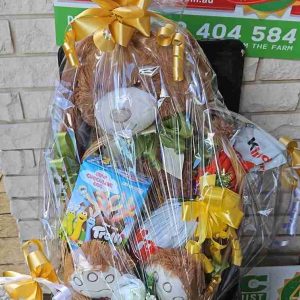 Brown Easter Bunny With Chocolate Large